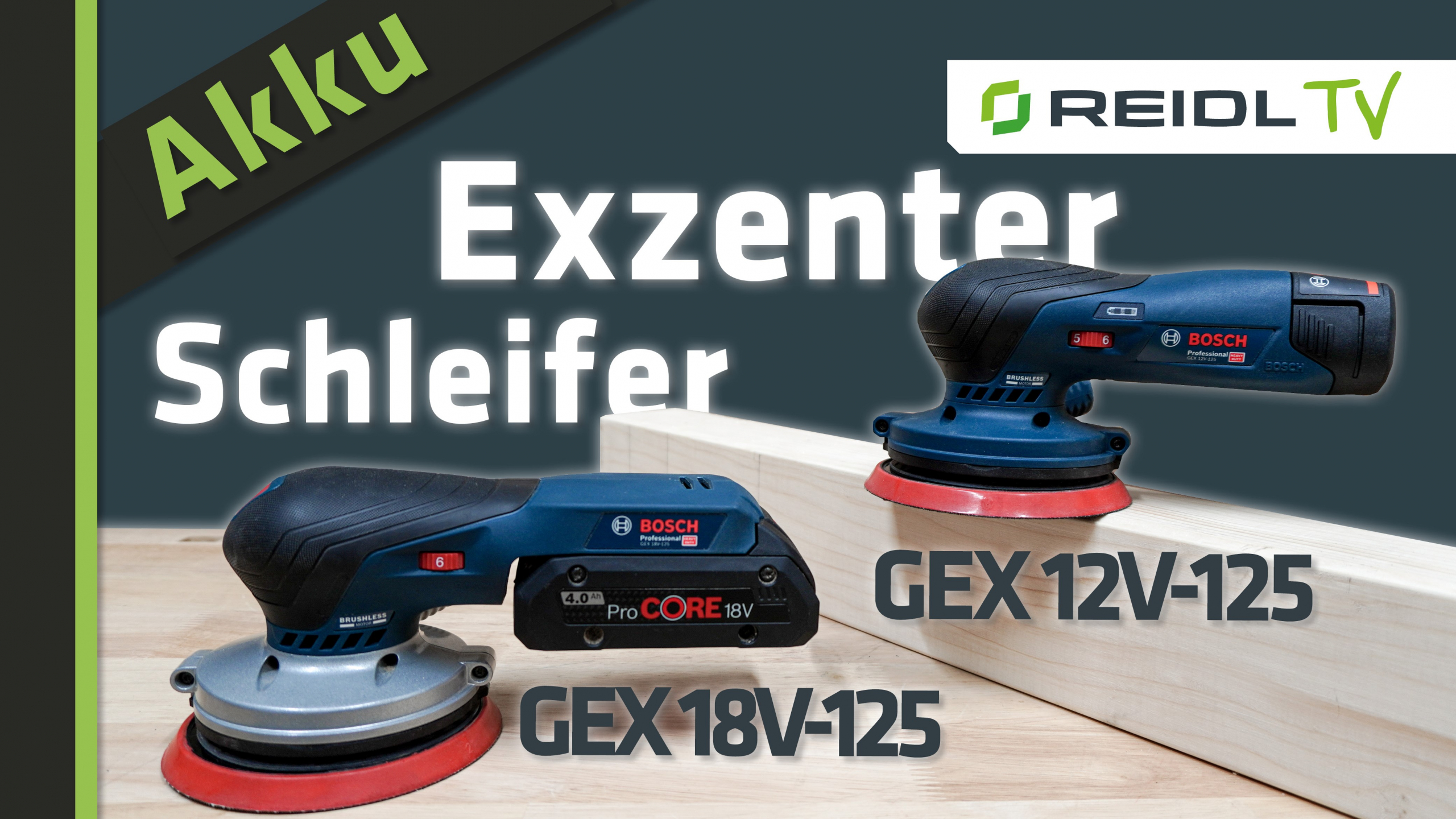 Bosch Akku-Exzenterschleifer GEX 12V-125 und GEX 18V-125